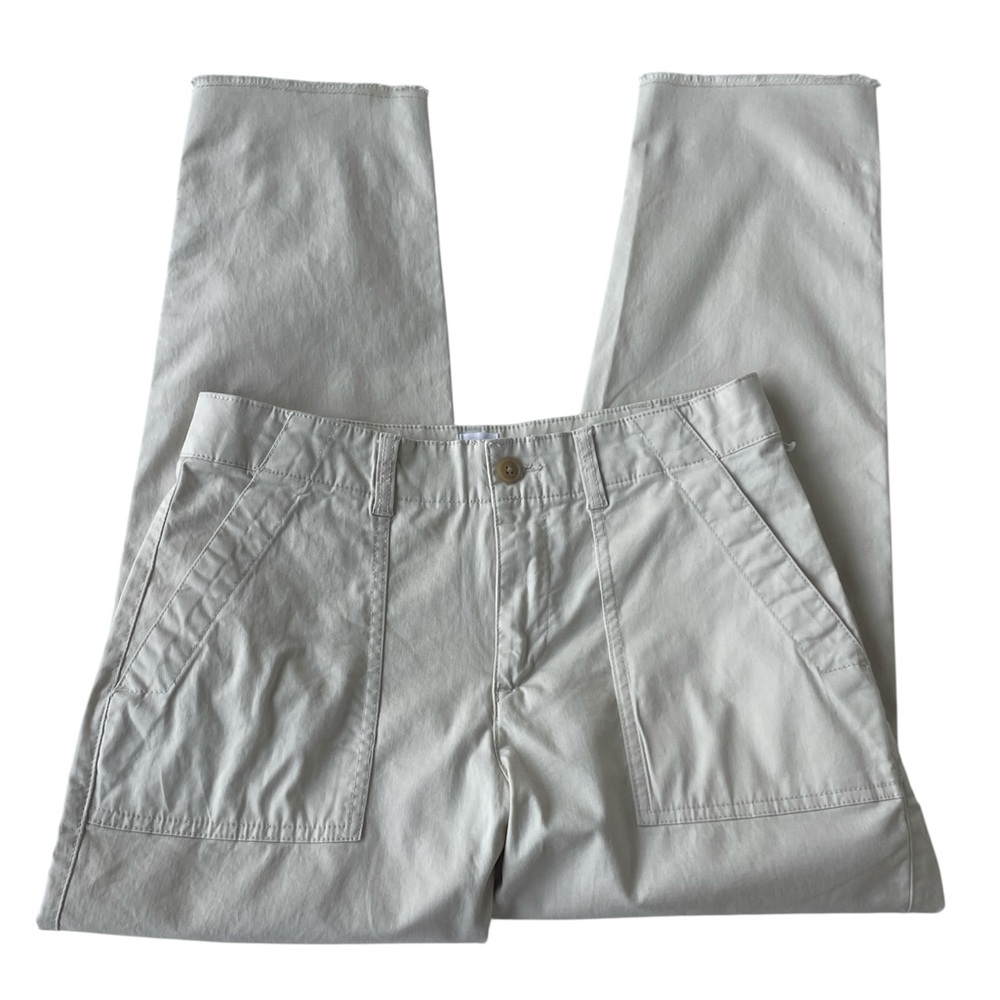 GAP For Good Girlfriend Khaki Chino Pants Square Pockets Cotton Blend Size 4 New